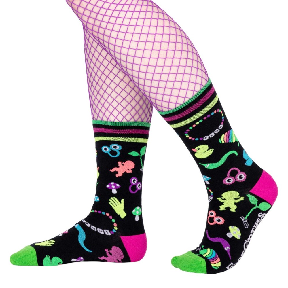 Footclothes - Tiny Trinkets - UV Reactive Sokken - Multicolours